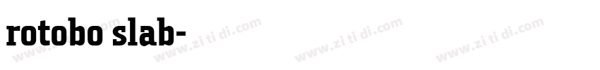 rotobo slab字体转换